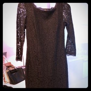 Adrianna Papell Black Lace Dress